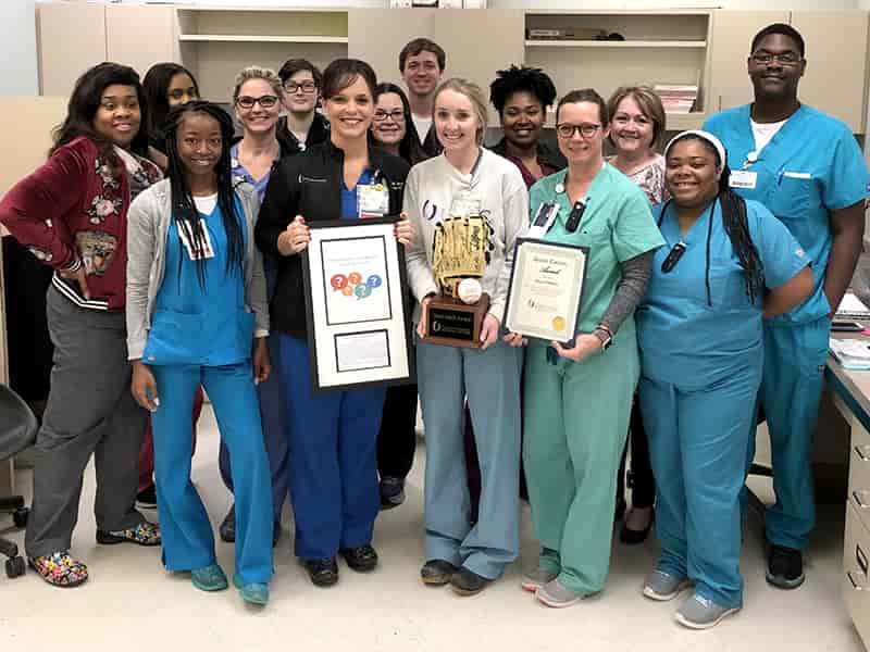 Kelli Ferrell, an admission and discharge nurse on 4Wiser, received a Good Catch Award from the Patient Quality and Safety Group for discovering an overlooked order regarding changing a patient’s wound VAC